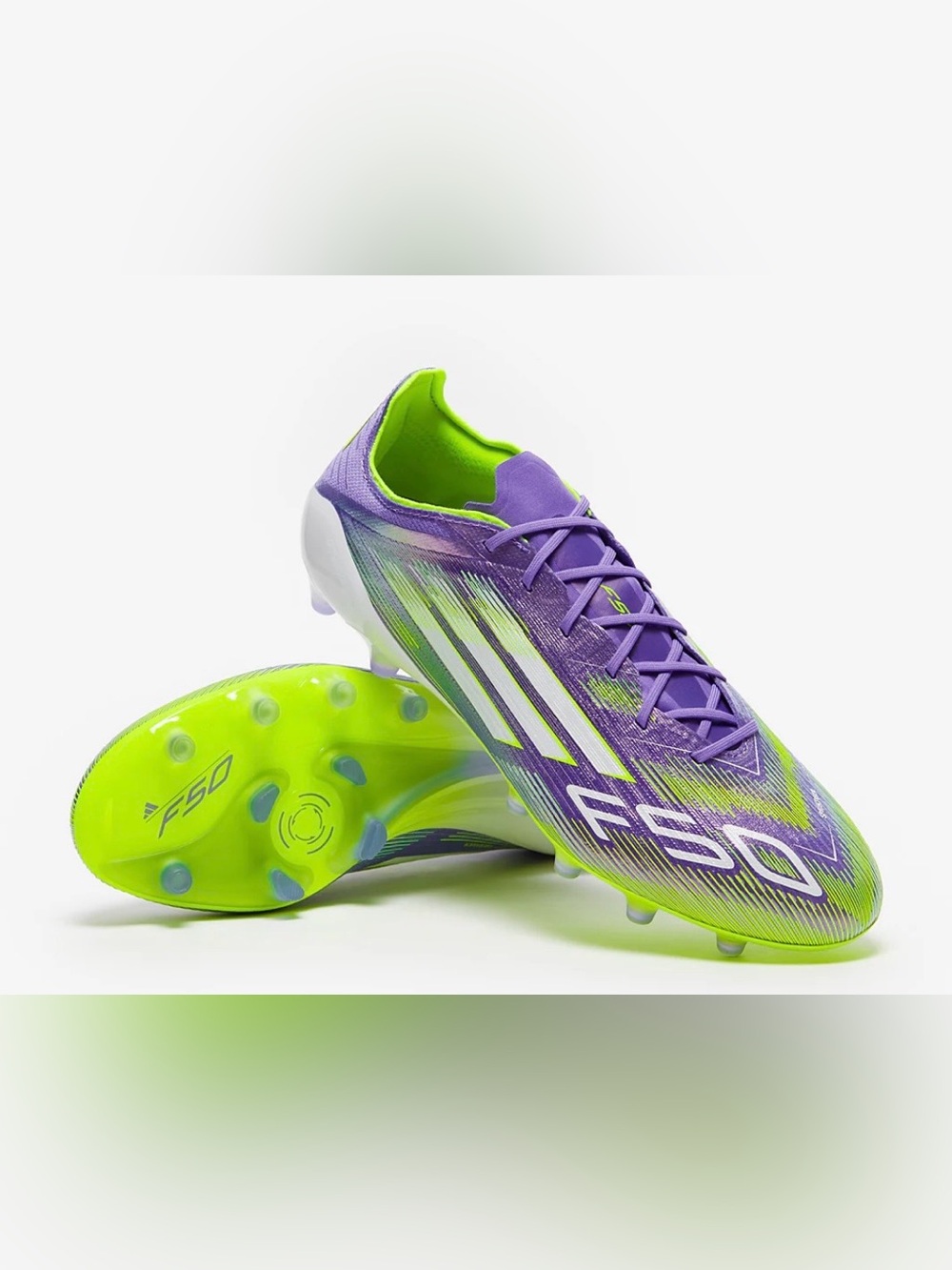Adidas F50 Elite SG Soccer Cleats Purple Rush & Lucid Lemon Sz 6 JH7633 NWT